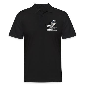 30 Kopf Hoch Das Kann Jedem Passieren Esel 30 Gebu - Männer Poloshirt - Schwarz - Vorne - Kai (181cm)