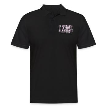 Es ist mir egal, ich bin im Ruhestand Humor - Männer Poloshirt - Schwarz - Vorne - Kai (181cm)
