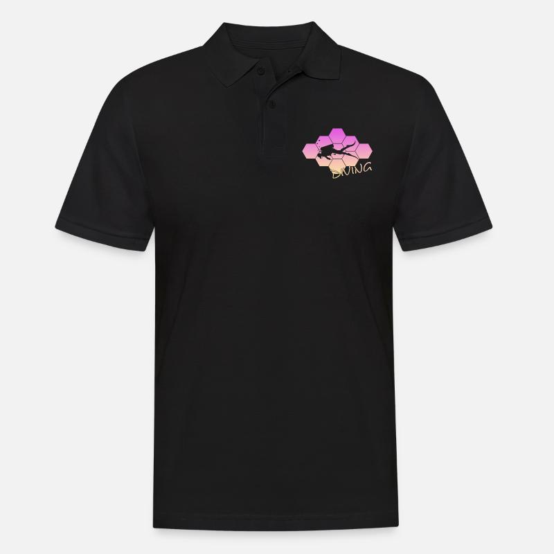 Tauchen - Männer Poloshirt - Schwarz