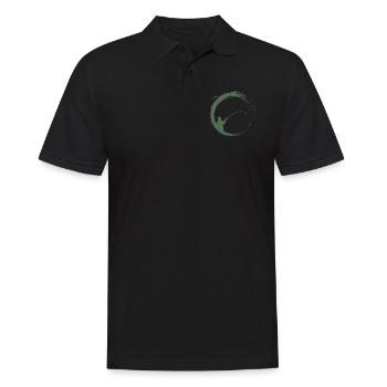 pêcheur à la ligne - Polo Homme - noir - Devant - Kai (181cm)
