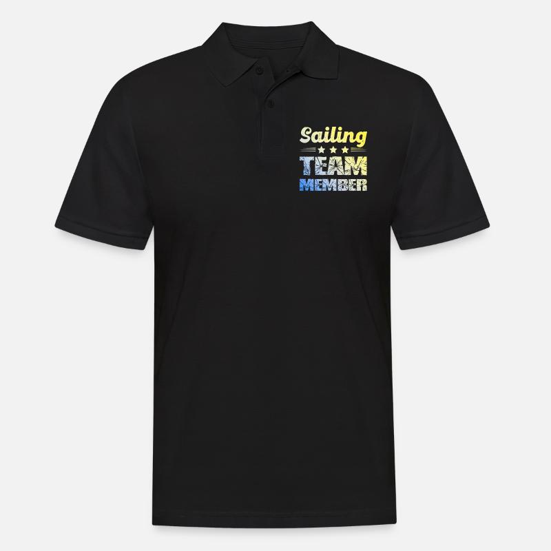 Sailing Team - Männer Poloshirt - Schwarz