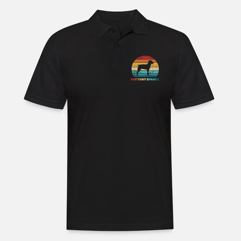 Brittany Spaniel - Männer Poloshirt - Schwarz