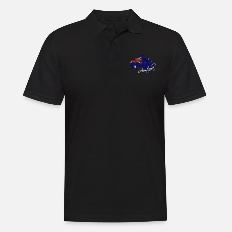 Australien - Australia - Männer Poloshirt - Schwarz