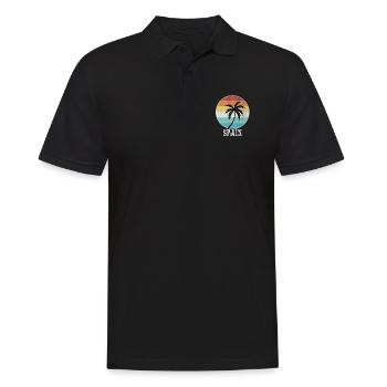 Spanien - Männer Poloshirt - Schwarz - Vorne - Kai (181cm)