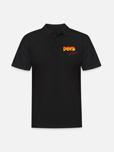 Rock n Roll - Männer Poloshirt - Schwarz
