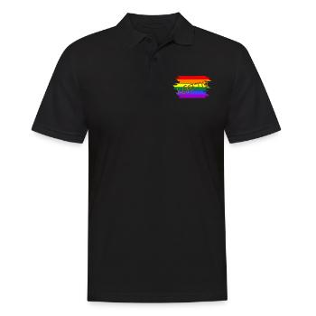 gay pride lgbtq - Männer Poloshirt - Schwarz - Vorne - Kai (181cm)