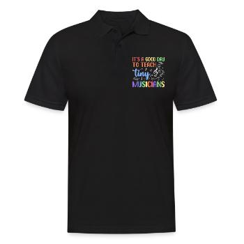 C’est une bonne journée pour enseigner aux petits musiciens - Polo Homme - noir - Devant - Kai (181cm)