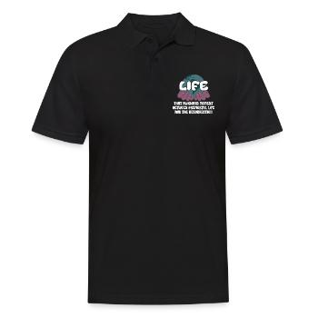 Life Das Peinliche Moment Zwischen Leben - Männer Poloshirt - Schwarz - Vorne - Kai (181cm)
