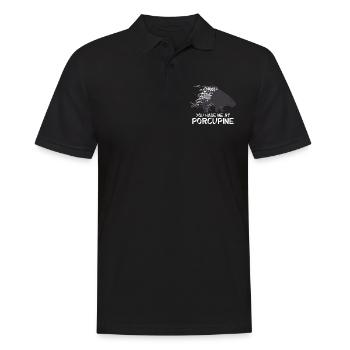 Stab Kaninchen Stachelschwein Naturliebhaber - Männer Poloshirt - Schwarz - Vorne - Kai (181cm)