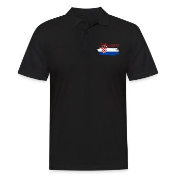 Croatia - Männer Poloshirt - Schwarz - Vorne - Kai (181cm)
