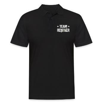 Team Rentner 2025 - Männer Poloshirt - Schwarz - Vorne - Kai (181cm)
