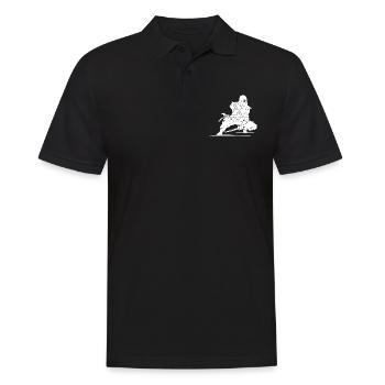 Kraftsport Warrior Style Freizeit Ninja Athlet - Männer Poloshirt - Schwarz - Vorne - Kai (181cm)