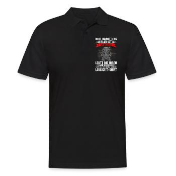 Abschiedsgeschenk Jobwechsel Kollege - Männer Poloshirt - Schwarz - Vorne - Kai (181cm)