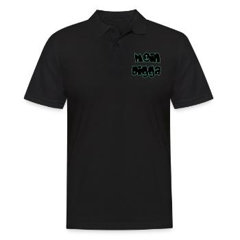 Moin Digga - Männer Poloshirt - Schwarz - Vorne - Kai (181cm)