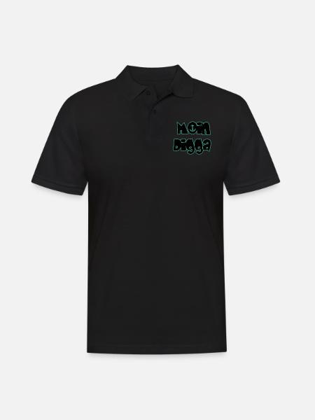 Moin Digga - Männer Poloshirt - Schwarz