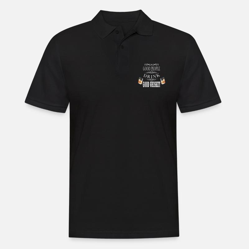 Whiskey - Männer Poloshirt - Schwarz