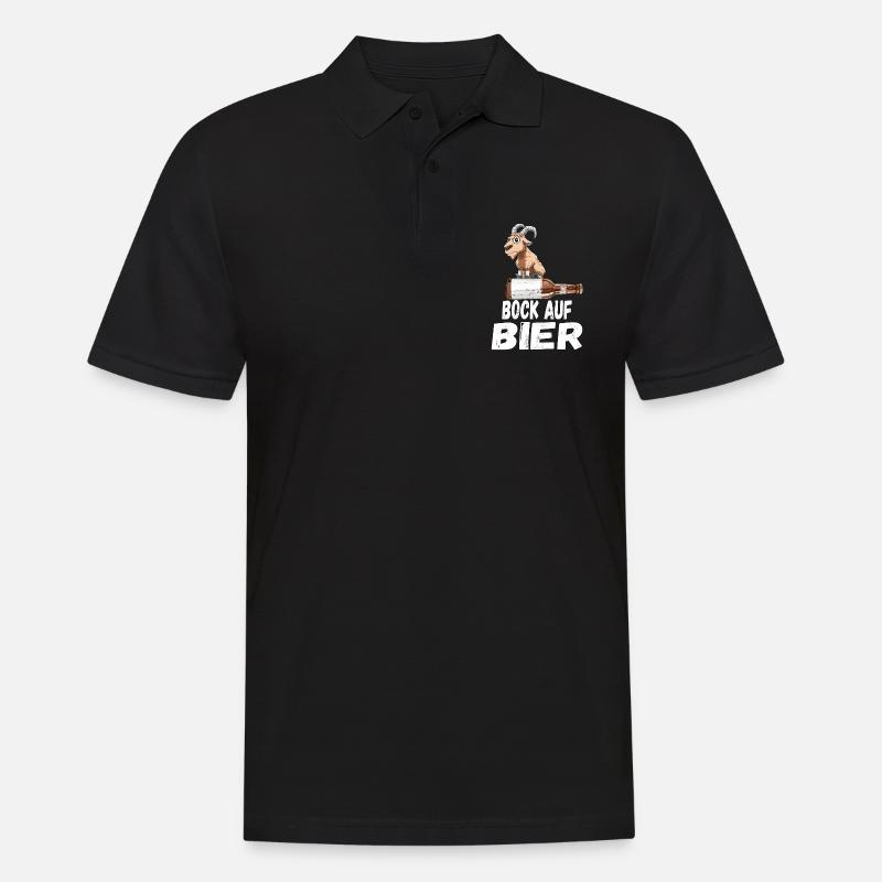 Bock auf Bier - Männer Poloshirt - Schwarz