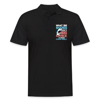 Sharks Big Choice Chews Wisely - Männer Poloshirt - Schwarz - Vorne - Kai (181cm)