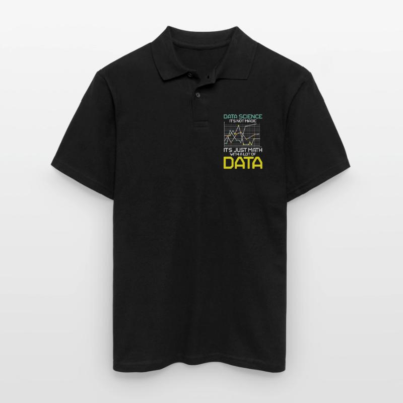 Data Science It's Not Magic It's Just Math Data Männer Poloshirt