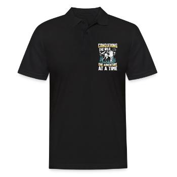 La conquête de la nature sauvage : une aventure après le - Polo Homme - noir - Devant - Kai (181cm)
