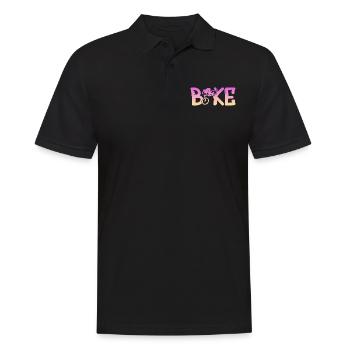 Biken - Männer Poloshirt - Schwarz - Vorne - Kai (181cm)