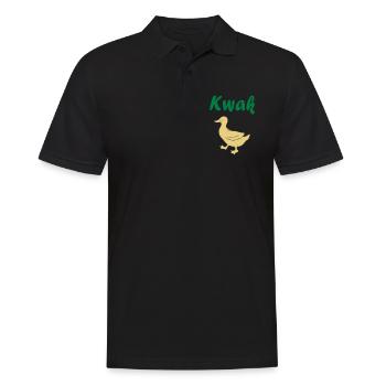 Kwak Ente Duck Enten Geschenk QuitscheenteEnten, D - Männer Poloshirt - Schwarz - Vorne - Kai (181cm)