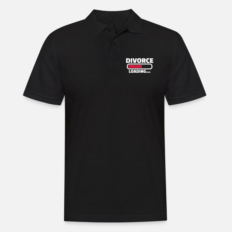 Scheidung - Männer Poloshirt - Schwarz