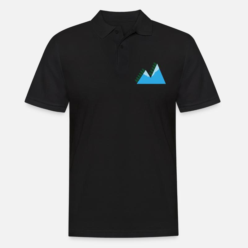 mountains - Men's Polo Shirt - black