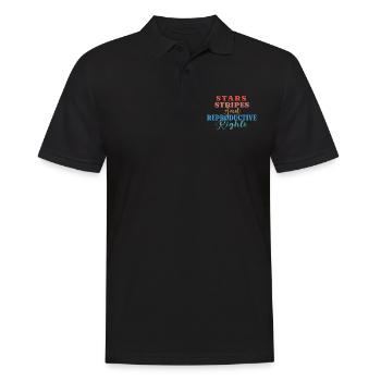 Star stripes and reproduction rights - Men's Polo Shirt - black - Front - Kai (181cm)