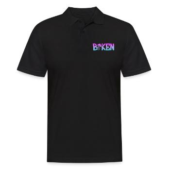 biken downhill fahrrad bike - Männer Poloshirt - Schwarz - Vorne - Kai (181cm)