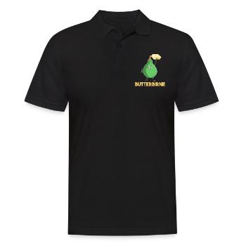 Butterbirne Lustiges Obst Butter Birne Geschenk - Männer Poloshirt - Schwarz - Vorne - Kai (181cm)