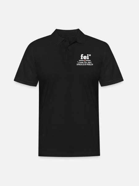 Franken Fei Fränkisch Lieblingswort Frankenland - Männer Poloshirt - Schwarz