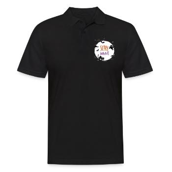 Gruseliger Journalist - Männer Poloshirt - Schwarz - Vorne - Kai (181cm)