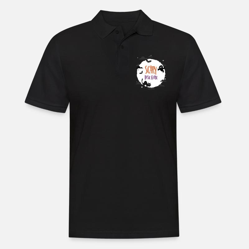 Commis de bureau effrayant - Polo Homme - noir