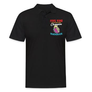 Fünfmaliger Champion des Aussterbe-Events - Männer Poloshirt - Schwarz - Vorne - Kai (181cm)