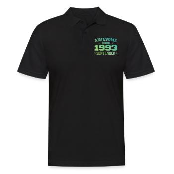 September 1993 Birthday Gift September 1993 - Men's Polo Shirt - black - Front - Kai (181cm)