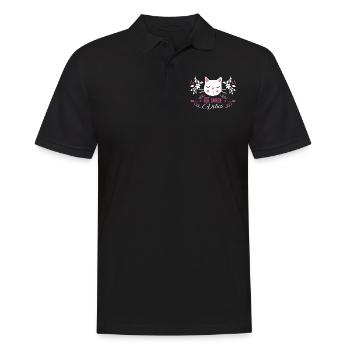 6th grade | Grade Vibes Back to School Cute Cat - Polo Homme - noir - Devant - Kai (181cm)