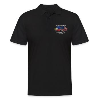 Philippinisch-amerikanischer Freundschaftstag - Männer Poloshirt - Schwarz - Vorne - Kai (181cm)