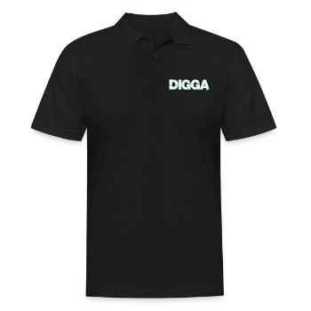 Digga - Männer Poloshirt - Schwarz - Vorne - Kai (181cm)