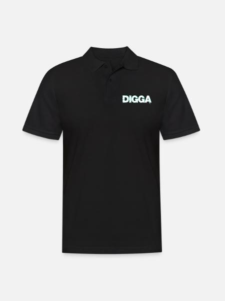 Digga - Männer Poloshirt - Schwarz
