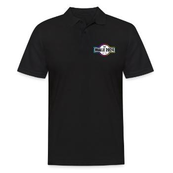 Malle 2024 Bunt Krone - Männer Poloshirt - Schwarz - Vorne - Kai (181cm)