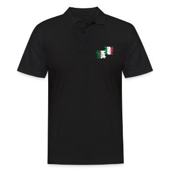 Algérie Italie Drapeau Italien Algérien - Polo Homme - noir - Devant - Kai (181cm)
