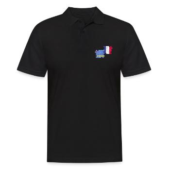 Aruba France Flag Aruban - Men's Polo Shirt - black - Front - Kai (181cm)
