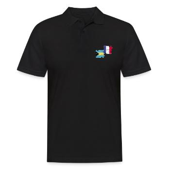 Bahamas France Drapeau Bahamiens français - Polo Homme - noir - Devant - Kai (181cm)