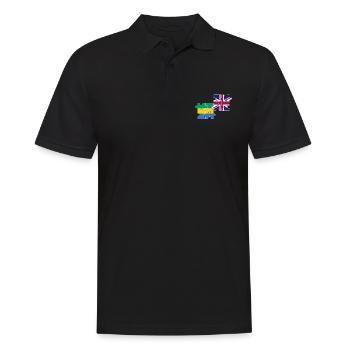 Gabon Drapeau du Royaume-Uni Gabonais britannique - Polo Homme - noir - Devant - Kai (181cm)