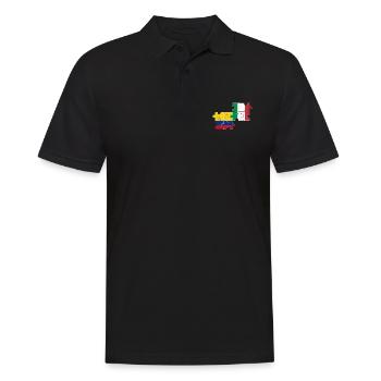Colombie Italie Vintage Flag Italien - Polo Homme - noir - Devant - Kai (181cm)