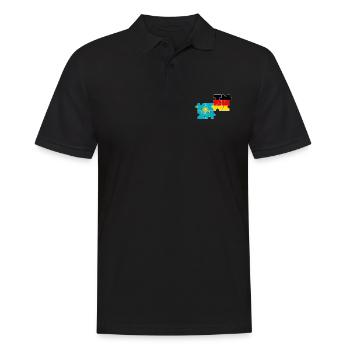 Kazakhstan Allemagne Drapeau allemand Kazakh - Polo Homme - noir - Devant - Kai (181cm)