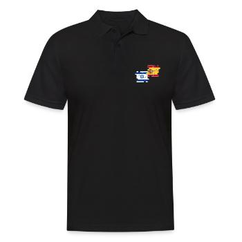 Israël Espagne Drapeau Espagnol Israélien - Polo Homme - noir - Devant - Kai (181cm)