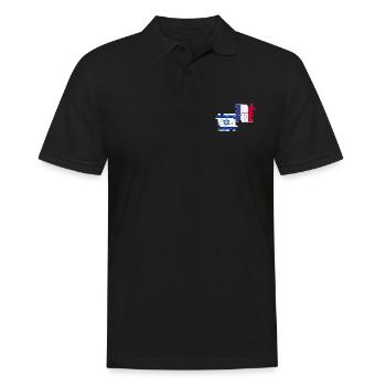 Israel Frankreich Vintage Flagge Israeli - Männer Poloshirt - Schwarz - Vorne - Kai (181cm)
