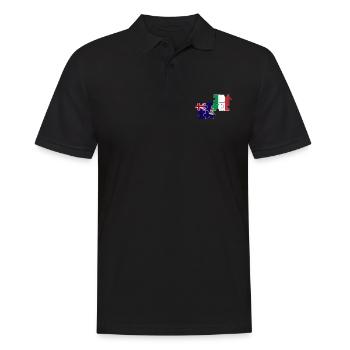 Îles Caïmans Italie Drapeau Vintage Italien - Polo Homme - noir - Devant - Kai (181cm)
